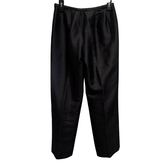 Bloomingdales Womens Black Silk & Wool Lined Pants Sz 4 Straight Leg Classy NWT - Picture 4 of 5